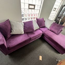 Purple Suede Couch