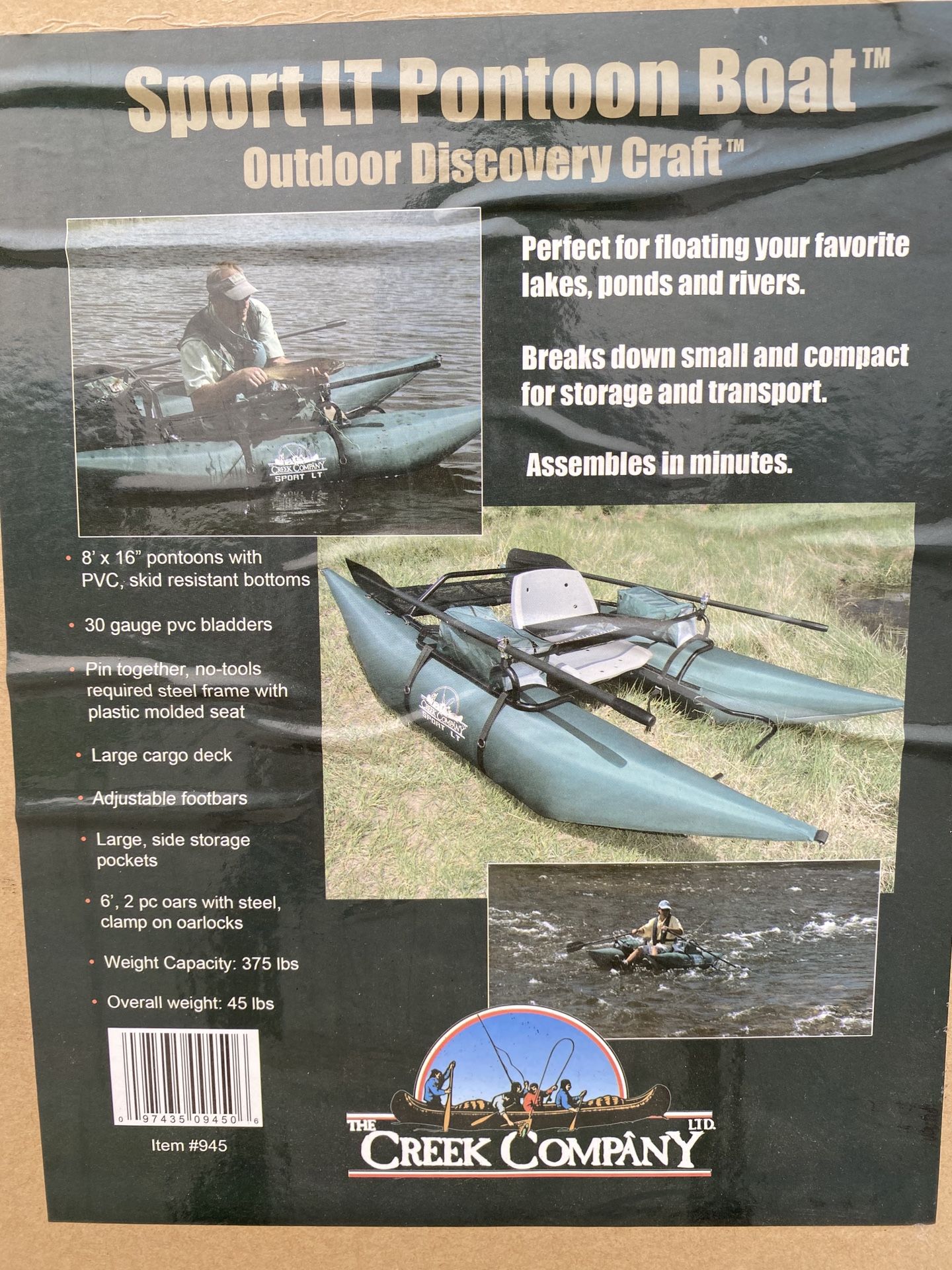 8ft Inflatable Pontoon boat fishing kayak