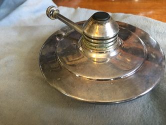 To cool silver oil lamp 5 inches diameter