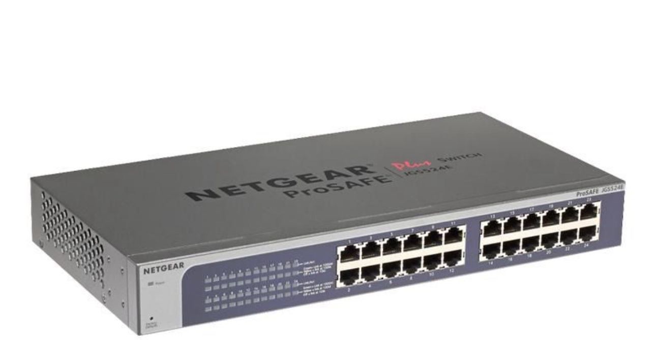 JGS524Ev2 | Netgear 24-Ports 10/100/1000BASE-T Ethernet Rack-Mountable Managed Network Switch  
