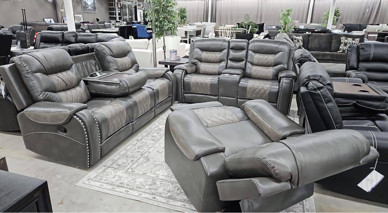 ASHLEY 3 Pcs Reclining Set 🤩Finance Options Same Day Delivery🛻 🎅🏻🎅🏻