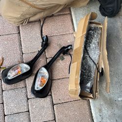 Blacked out Motorcycle Mirror 