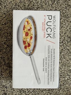 Wolfgang Puck 8 Inch Stainless Steel Skillet, Induction Compatible, New