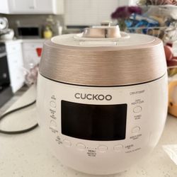 CUCKOO CRP-RT0609FW 6-Cup (Uncooked) / 12-Cup (Cooked) Twin Pressure Rice Cooker & Warmer with Nonstick Inner Pot, 14 Menu Options, Safe Steam Release