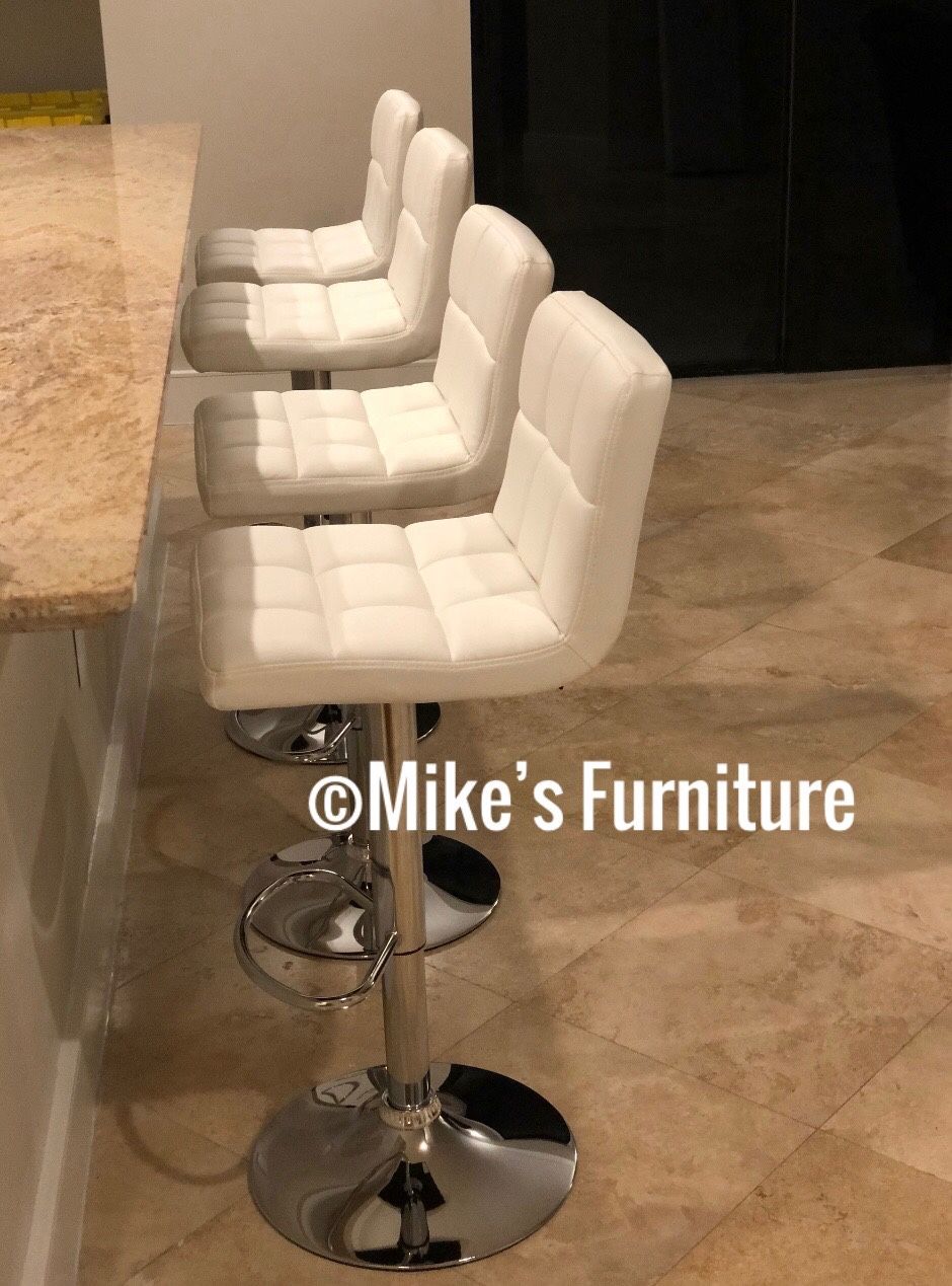 New Adjustable Bar Stools (3 Colors Available ) Black White Gray
