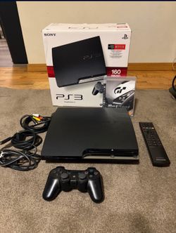 Sony PlayStation 3 PS3 Slim 160GB Console  In Box W/ OEM Controller & Cords