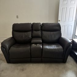 Leather recliner 