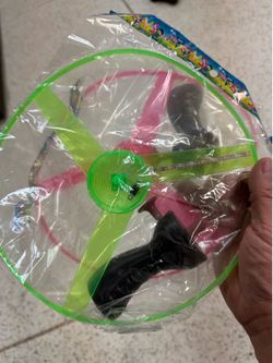 kits toy led fly disk with launcher