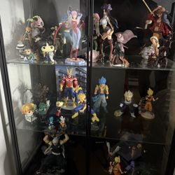 IKEA Glass Display And Anime Statue Collection $200