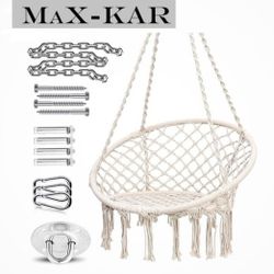 NEW! Rope Hanging Chair Indoor/Outdoor with accessories

