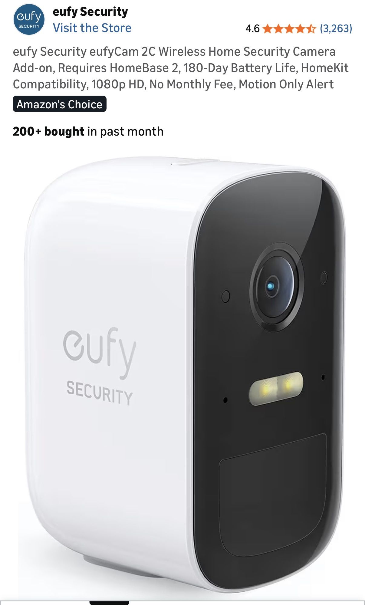 Eufy eufyCam 2C (all 3 Cameras For $75)