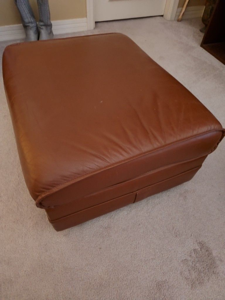 Hancock & Moore Leather Ottoman