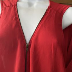 Woman’s Sleeveless Tunic Top Zip Closure Size 3X Preowned 