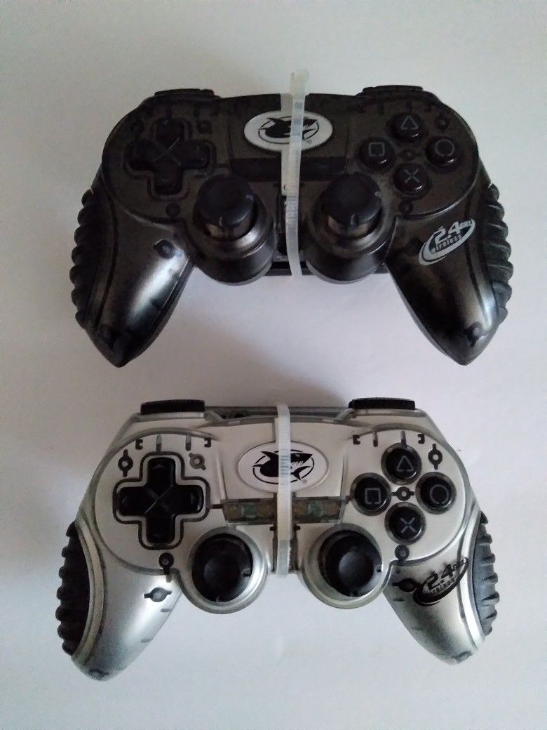 2 GameShark PS2 PlayStation 2 Wireless Controllers With Dongles