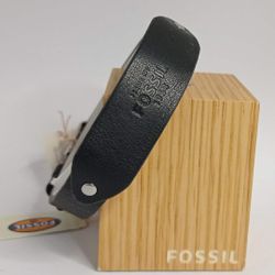 12 Fossil Bracelets Black Leather 