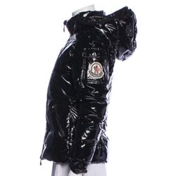 Woman's Authentic Moncler Shiny Black Down Jacket - Size S