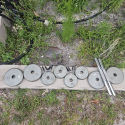 70 LB IVANKO DUMBELL PLATE SET. 