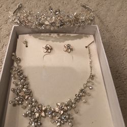 TIARA WITH MATCHING NECKLACE AND EARRINGS