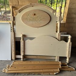 Vintage Flower Twin Headboard Set