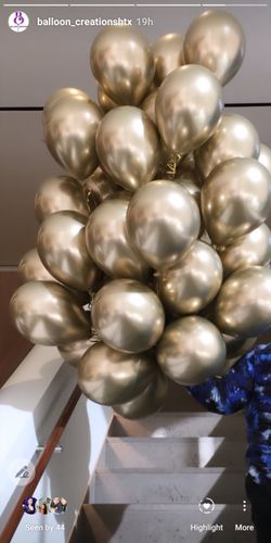 Helium filled balloons for decorating