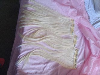 Extenciones 4 piezas  ultra white blonde