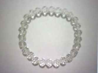 New crystal faceted bead stretch bracelet