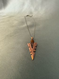 Copper Arrowhead Pendant Necklace