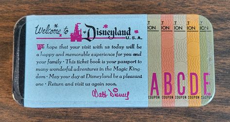 NEW - EXCLUSIVE - Disneyland Resort 70th Anniversary "A-E Ticket Book" Collectible Mint Tin
