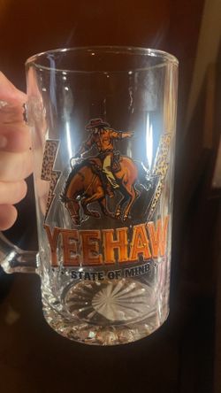 Glass mug western