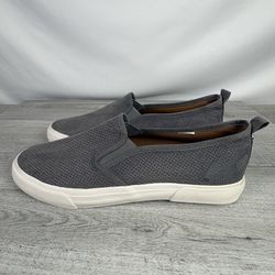 Tommy Bahama Womens Gray Perforated Mesh Slip On Sneakers White Sole Hibiscus