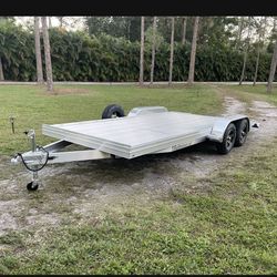 New 2023 Tandem axle All Aluminum single car hauler, Mag Wheels 