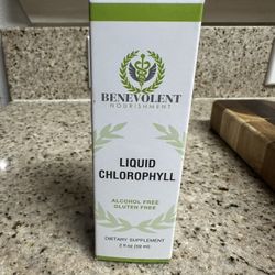 Benevolent Nourishment Liquid Chlorophyll Minty Herbal Supplement 4/2027 2 oz.