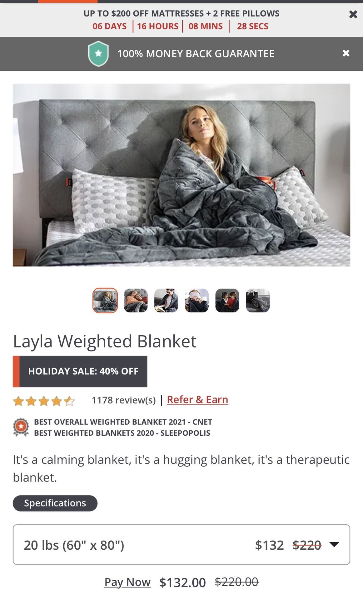 Weighted Blanket Queen Sized
