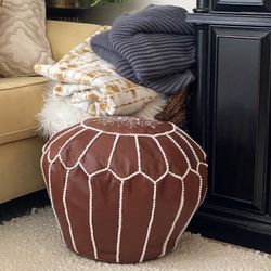Soft Leather Ottoman