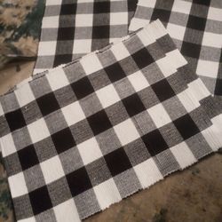 6 Black And White Placemats,$10 For All