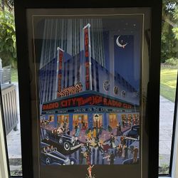 NYC Radio city poster By Famous artist 30.5x45 In