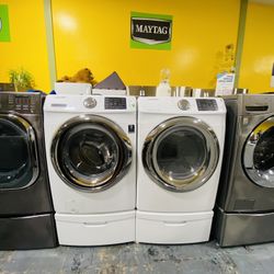 Samsung Washer And Dryer With Pedestals No Credit Needed