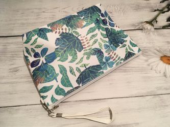 Tropical Print Wristlet/Cosmetic Bag