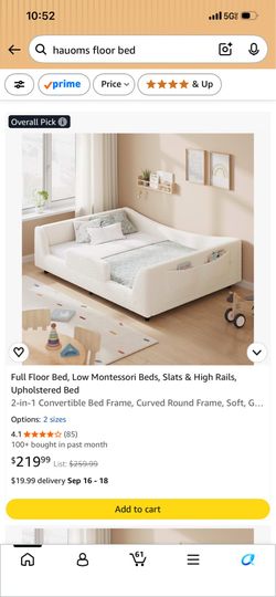 Full size bed frame in box