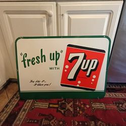 Porcelain 7up Sign 