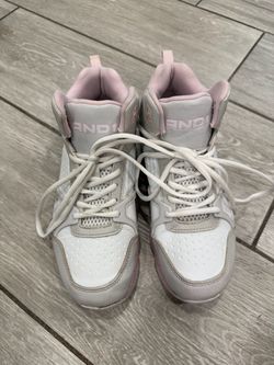 AND1 High-Top Basketball Sneakers White Pink Youth Sz 6