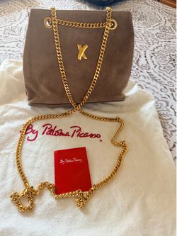 Vintage 1990s Paloma Picasso Suede Purse