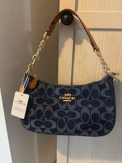 Coach Signature Denim Shoulder Bag
