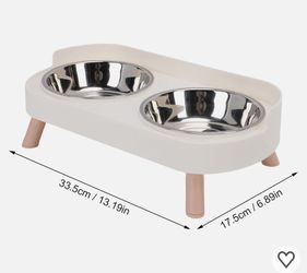 Cat dog elevated feeding dishes