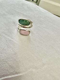 Larimar Blue And Pink In Sterling Silver 
