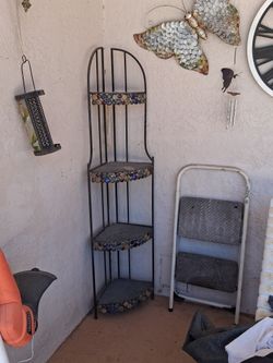 Shelf and step ladder