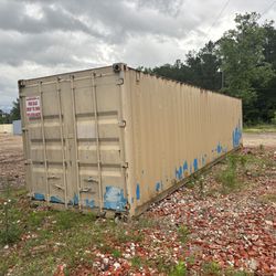 40' Shipping Storage Container Doors On Both Ends Rough Needs Easy Repairs