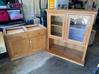 FREE- Solid Wood Hutch
