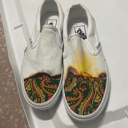 Vans Big Reveal White And  Paisley  Snickers (New 