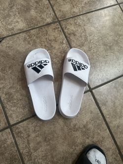 Adidas White Slides Size 9